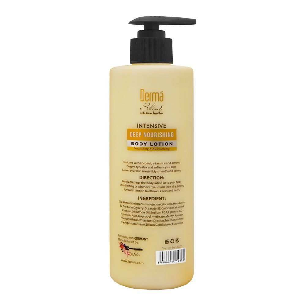 Derma Shine Coconut, Almond, Vitamin E deep nourishing Body Lotion