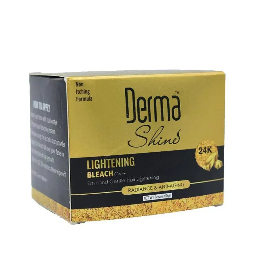 DERMA SHINE 24K GOLD LIGHTENING BLEACH CREAM 90 GM