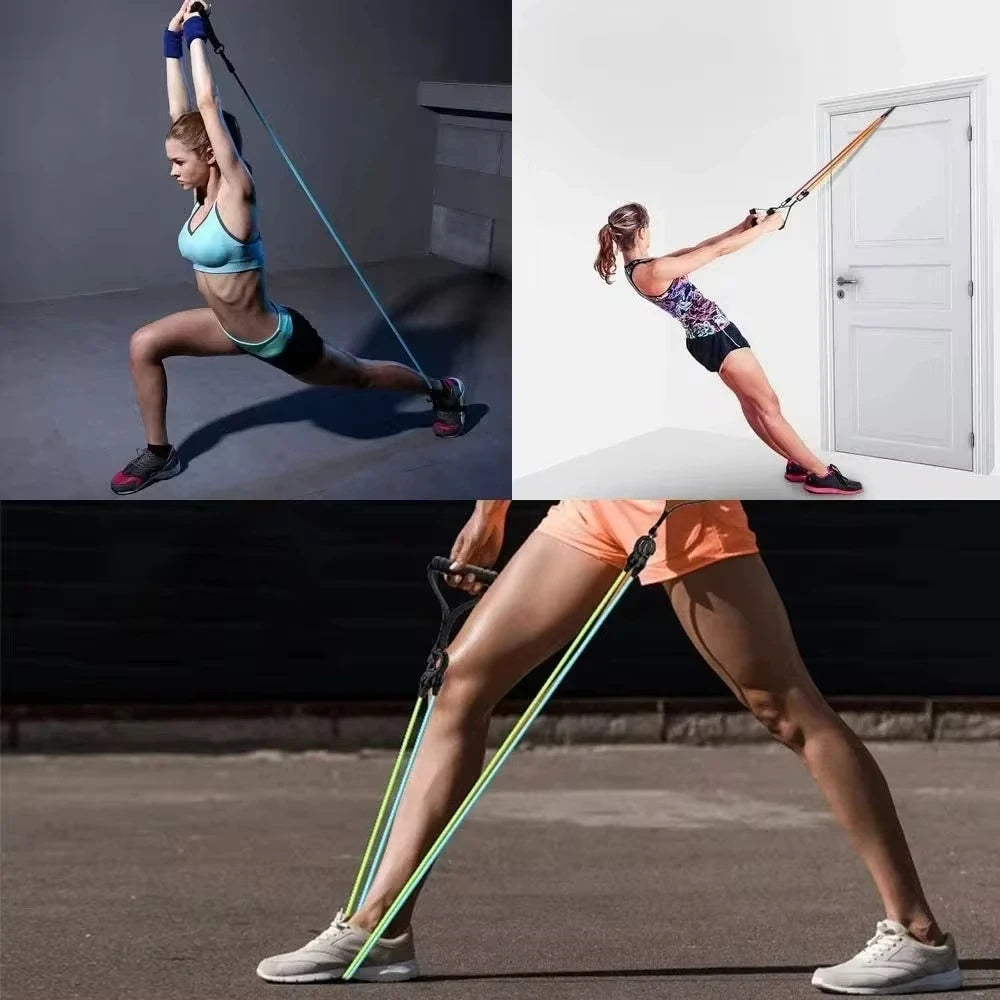 3 Levels Resistance Yoga Pull Rope Bands Handles